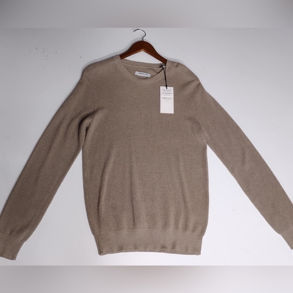 Keneth cole Men's Beige Sweater size S brand new w tags